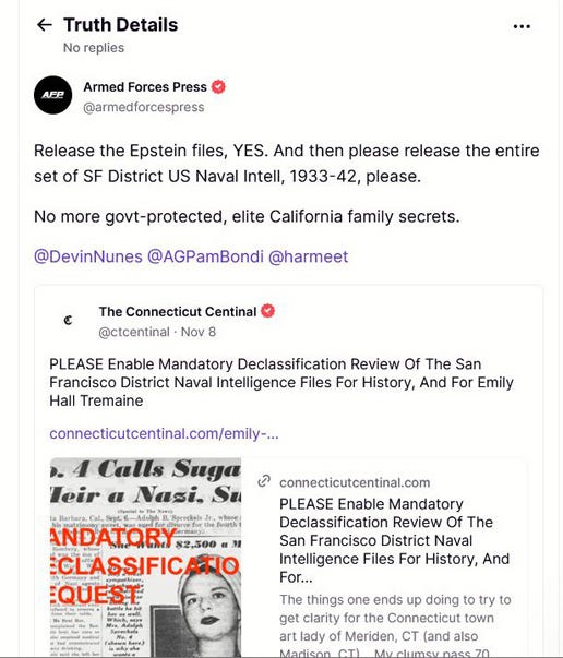 Emily Hall Tremaine declassify