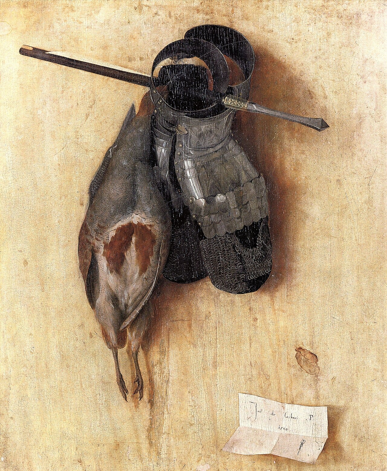 Jacopo de Barbari trompe oeil partridge 1504 Jacopo de Barbari trompe oeil partridge 1504
