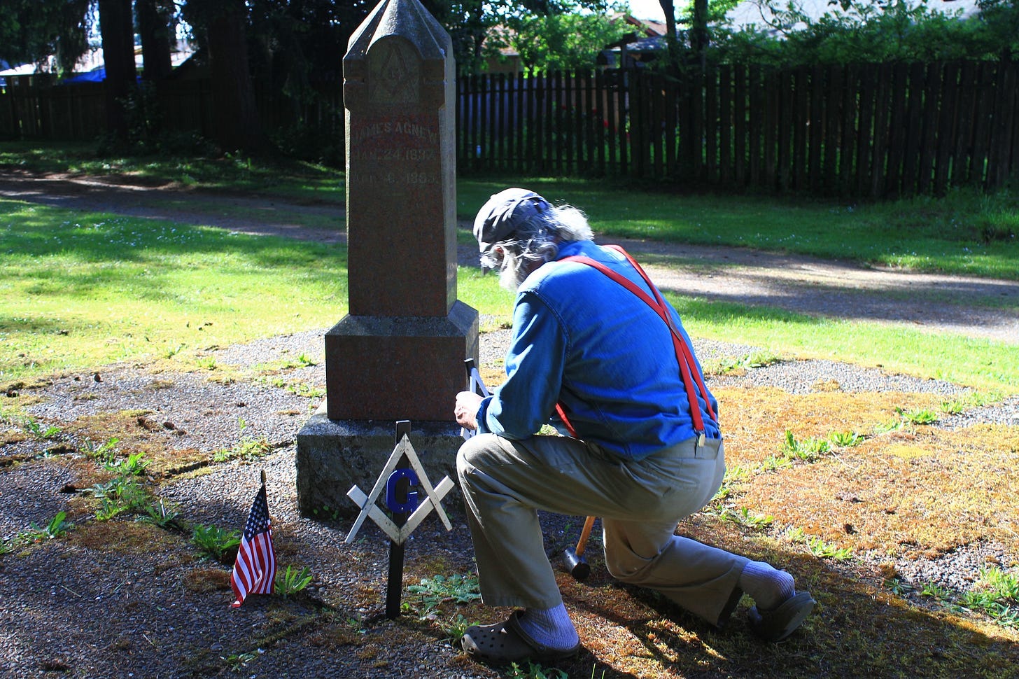Masonic Marker on a grave, Pioneer Cemetery, Centralia WA Masonic Marker on a grave, Pioneer Cemetery, Centralia WA