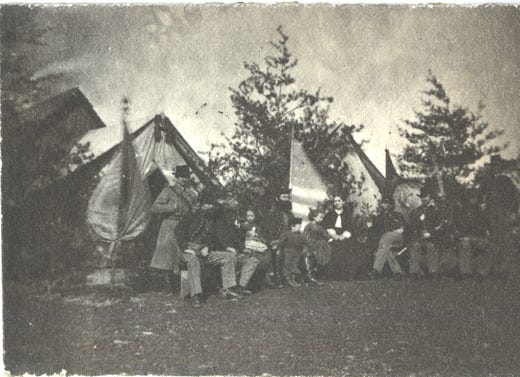 Camp Scene, Group of Officers and Ladies