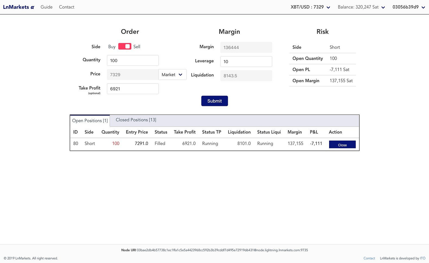 LnMarkets now live on Bitcoin Testnet