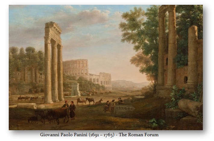 Roman Forun by Giovanni Paolo Panini