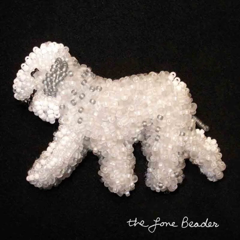 akc beaded Bedlington Terrier bead embroidery artist Boston etsy pin pendant beading blog akc beaded Bedlington Terrier bead embroidery artist Boston etsy pin pendant beading blog