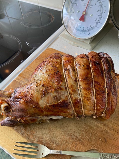 Roast Beef. Roast Pork with crackling. Roast leg of Lamb.