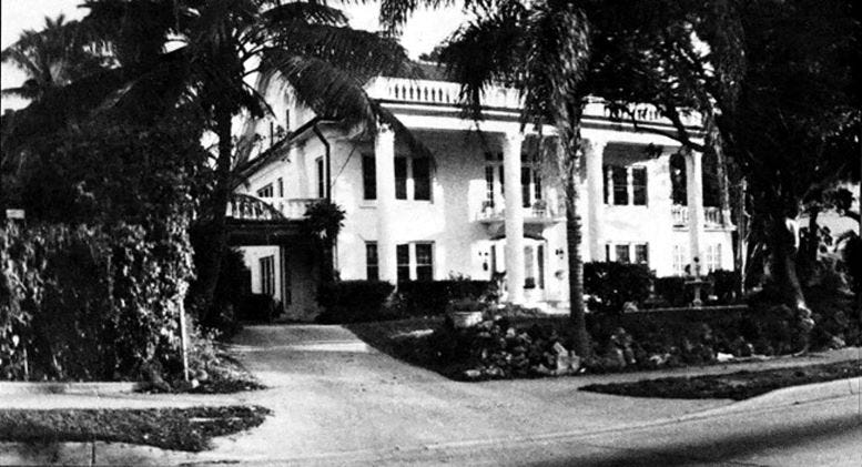 Nolan mansion in 1925. Courtesy of Miami-Dade Public Library, Romer Collection.