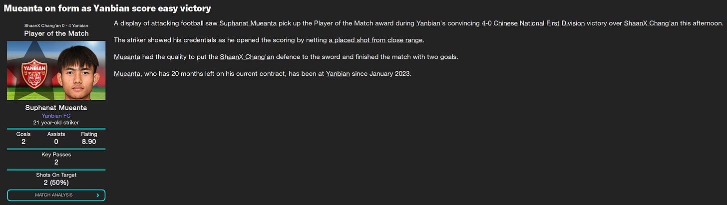 Football Manager 2023 Suphanat Mueanta