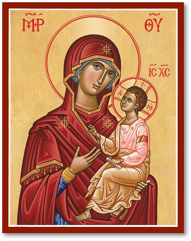 Blessed Virgin Mary Icons: Virgin and Child Icon | Monastery ...