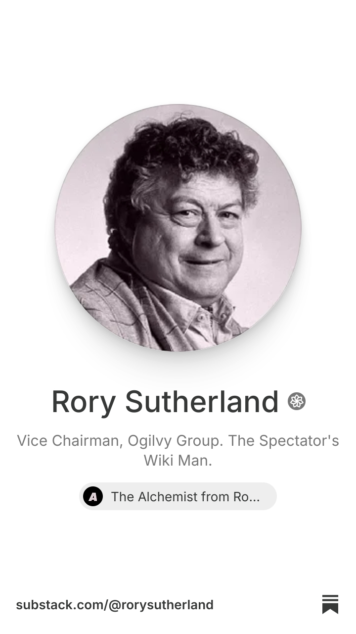 Rory Sutherland | Substack