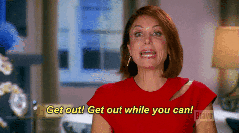 Get out while you can gif