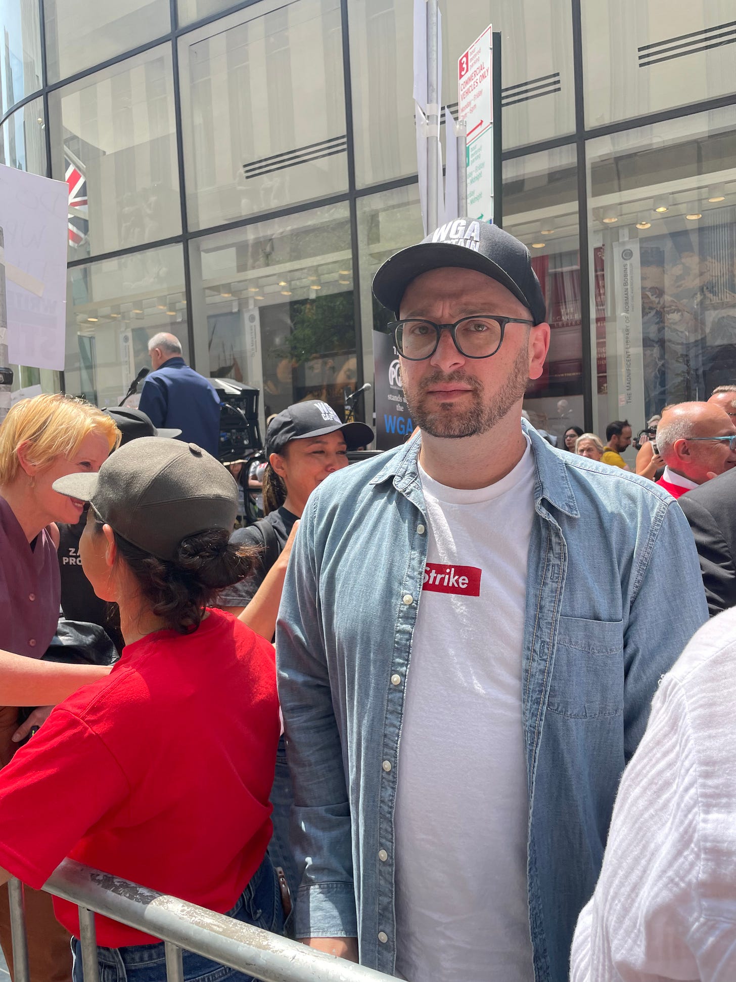 Me, Josh, at the rally at 30 Rock.