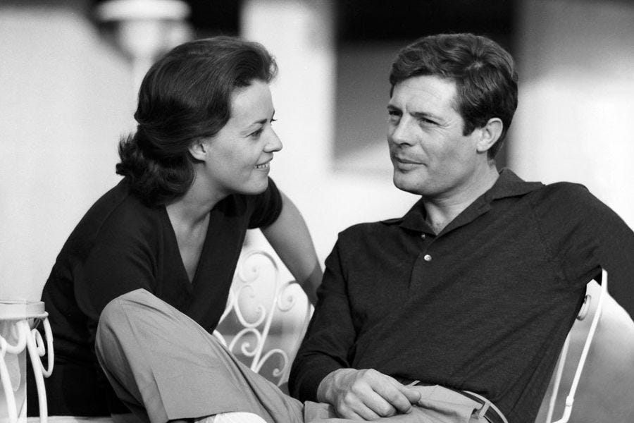 GREAT ACTOR RETRO: Jeanne Moreau & Marcello Mastroianni. 1960.