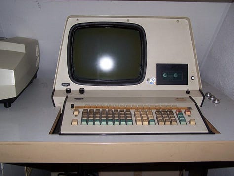 An advertisement for a calculator and then the typewriter.