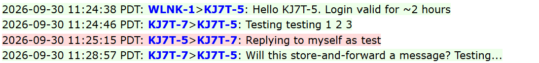 Screen capture from aprs.fi messages page Screen capture from aprs.fi messages page