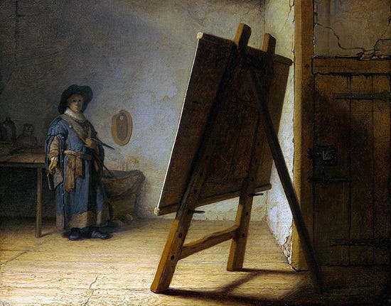 The Artist in his Studio by Rembrandt The Artist in his Studio by Rembrandt