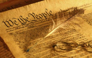 Image of the US Constitution - the Emoluments Clause is contained in Article I Image of the US Constitution - the Emoluments Clause is contained in Article I