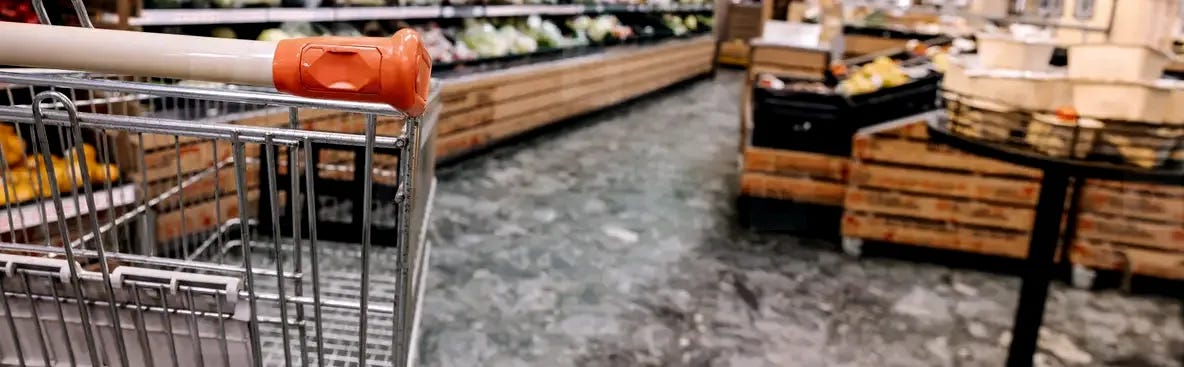 Empty Shopping Cart In Supermarket Photo (226478) - YouWorkForThem