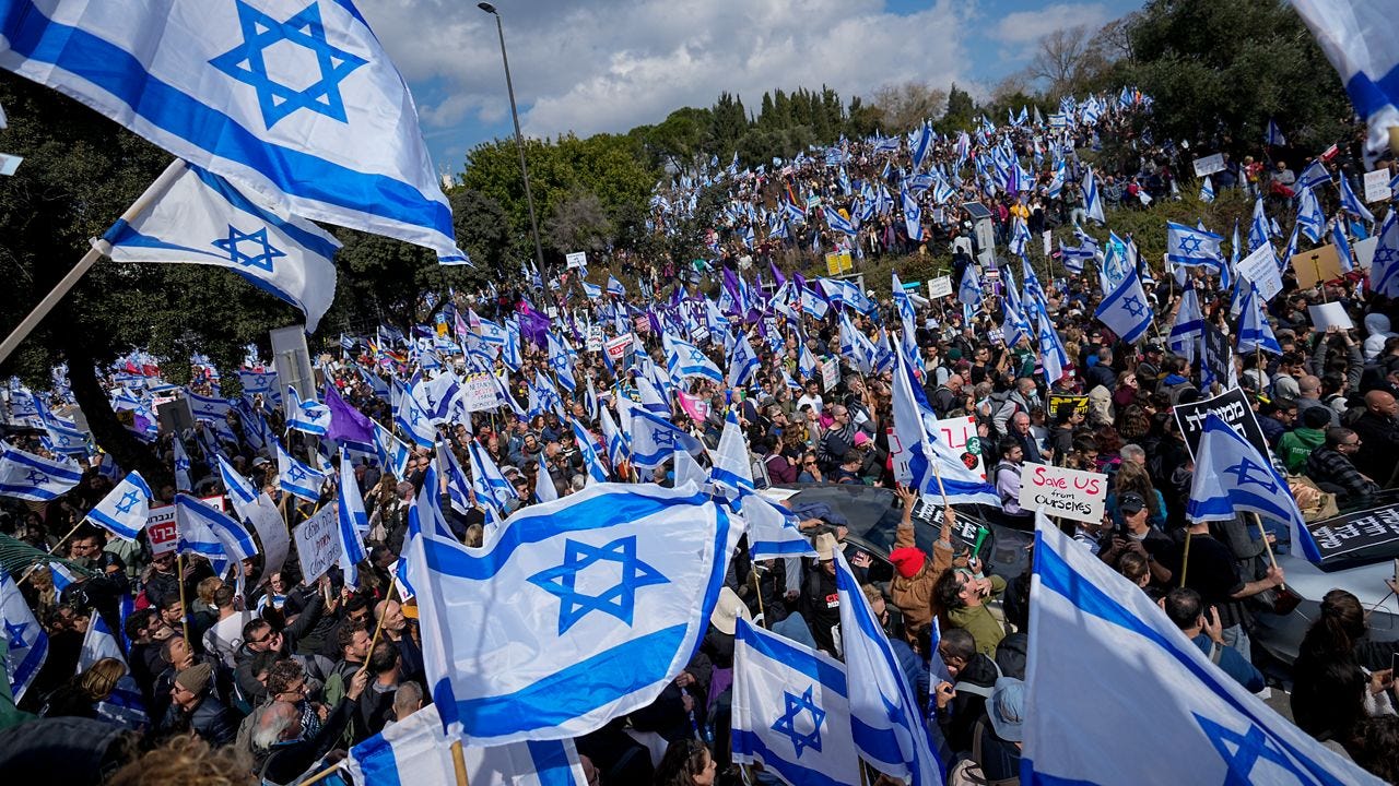 Netanyahu launches overhaul as thousands of Israelis protest Netanyahu launches overhaul as thousands of Israelis protest