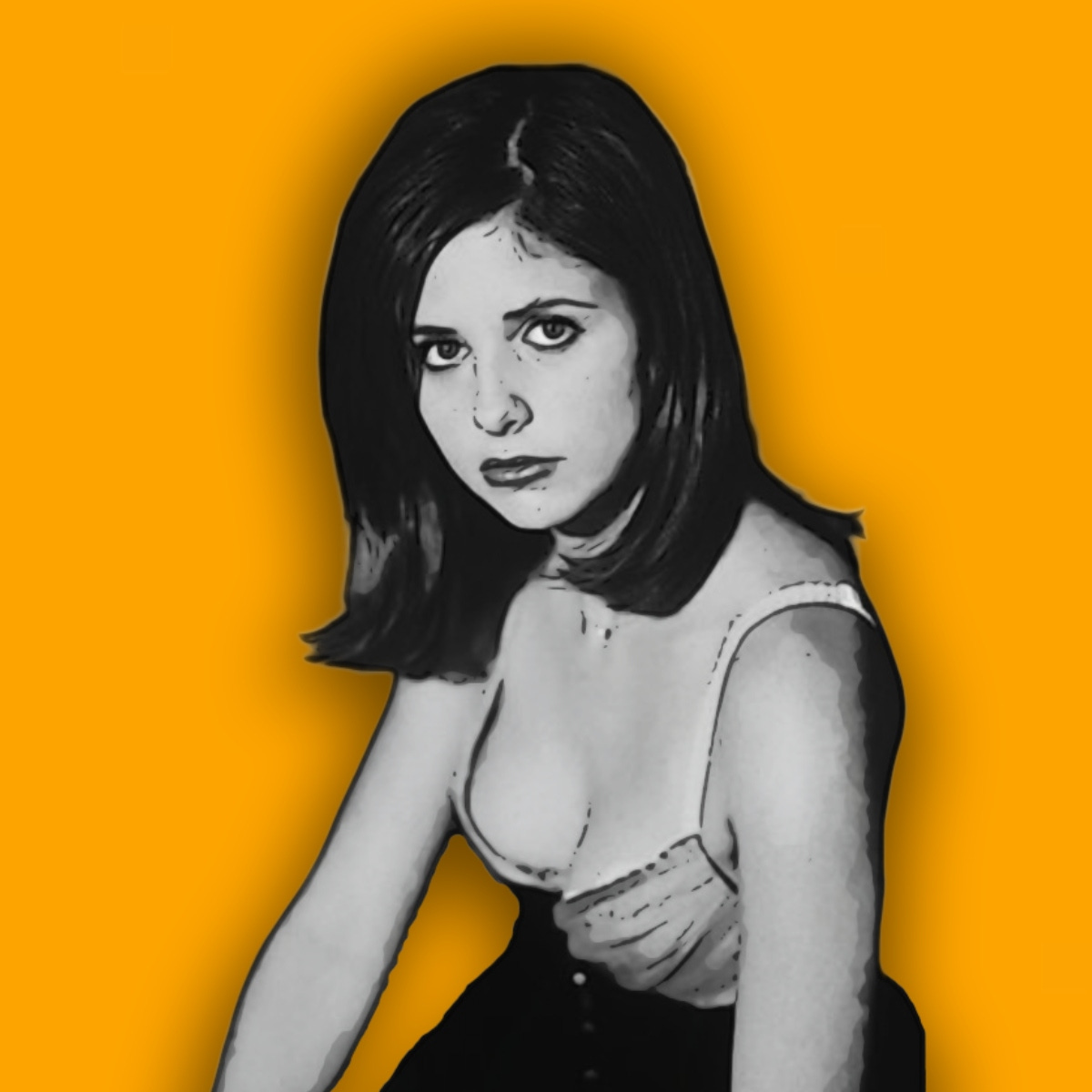Illustration of Sarah Michelle Gellar in “Cruel Intentions.”