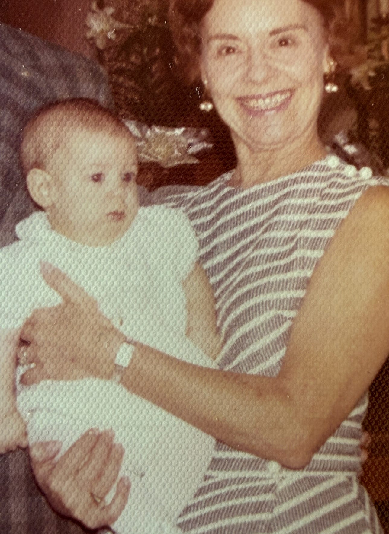 baby grandmother wearing diamond ring laura lebleu