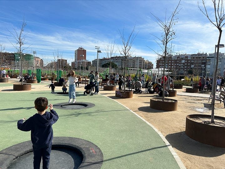 children playing in a park