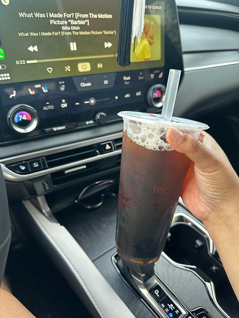 boba, bubble tea, oolong tea, green tea, cookie bark, dark chocolate, chicken nuggets