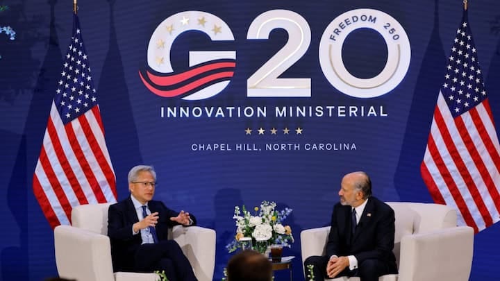 Nvidia CEO Jensen Huang at G20 (Photo: Reuters)