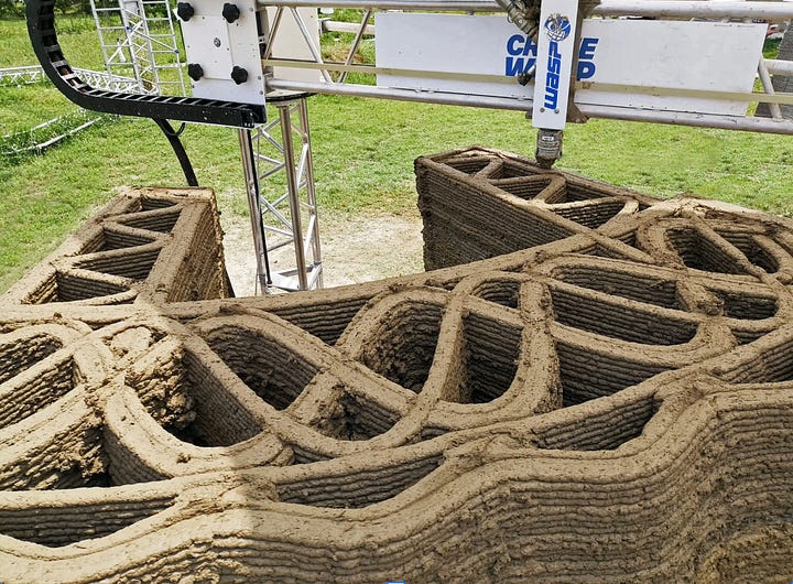 Left: Wasp wall print. Right: Ron Rael installation in Palm Springs, CA