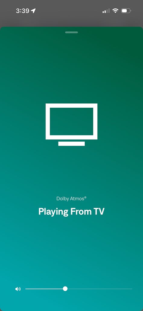 Screenshots from the Bose app.
