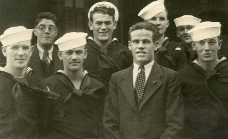 1934 - First 5 Navigators - Lester Spencer, Lewie Coates, Unknown, Gurney Harris, Daws, Ed Goodrick, Virgil Hook, John Dedrick.jpg 1934 - First 5 Navigators - Lester Spencer, Lewie Coates, Unknown, Gurney Harris, Daws, Ed Goodrick, Virgil Hook, John Dedrick.jpg