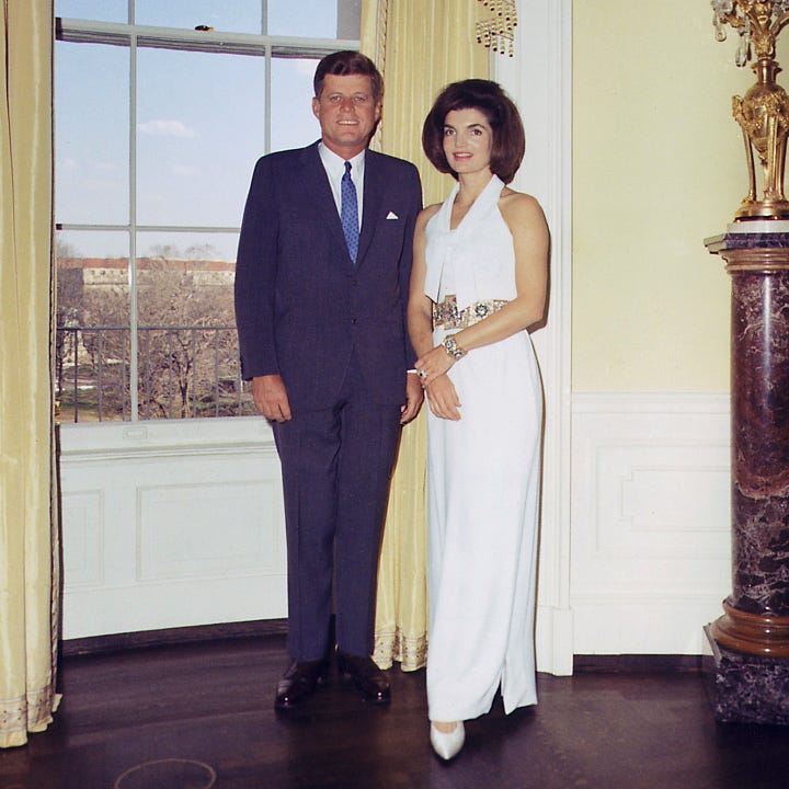 Jacqueline (Blair Brown) & John (Martin Sheen); the real John & Jacqueline Kennedy.