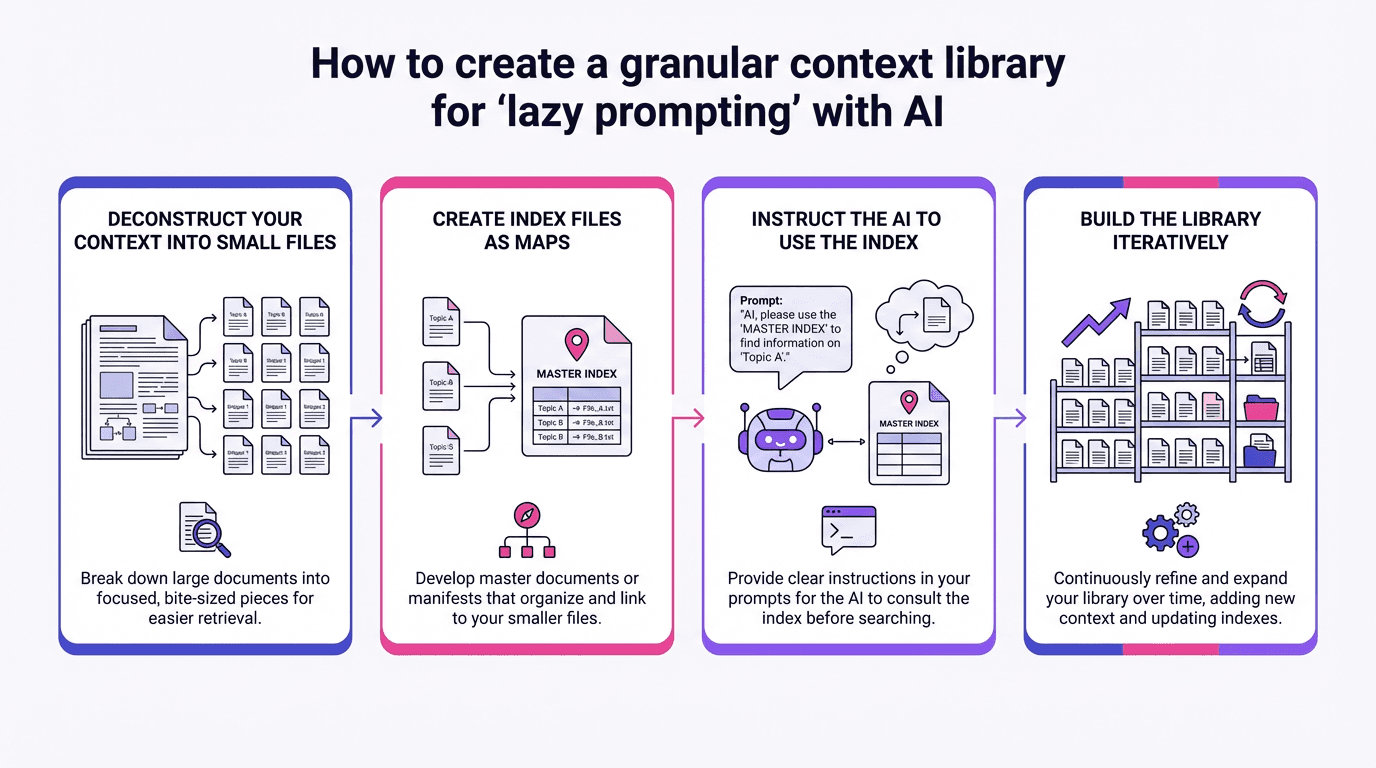 How to Create a Granular Context Library for 'Lazy Prompting' with AI