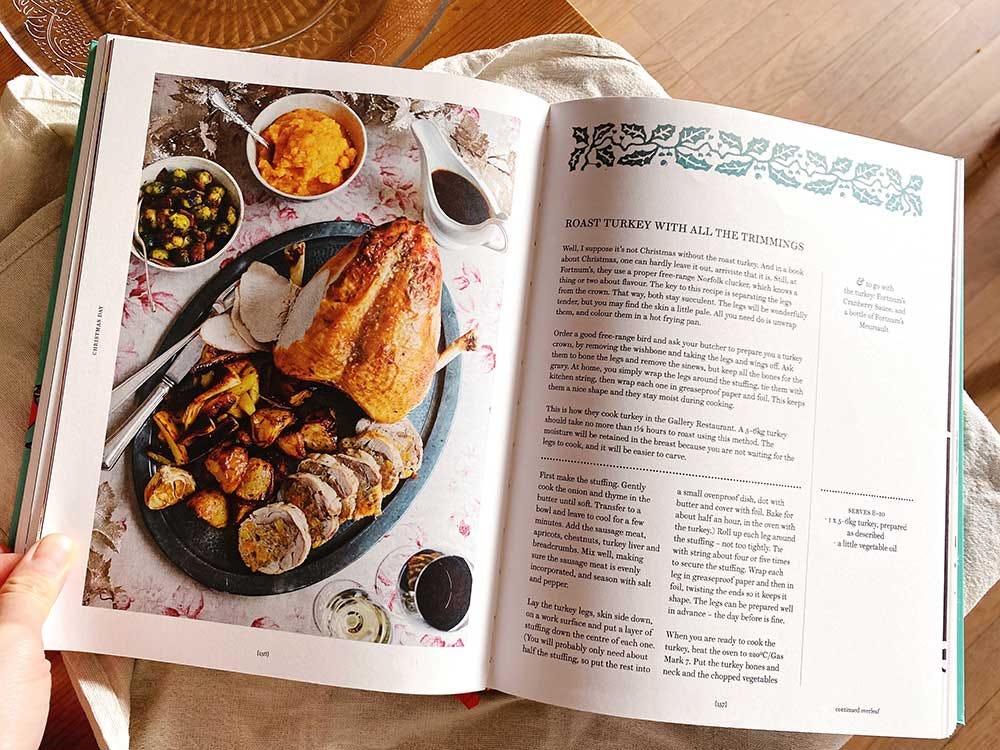 Mon repas de Noël avec le livre de recettes de Fortnum & Mason