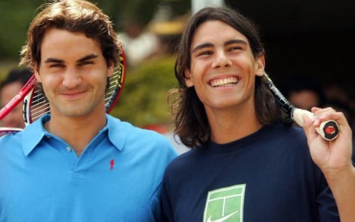 roger federer works rafael nadals balls in 2005 roger federer works rafael nadals balls in 2005