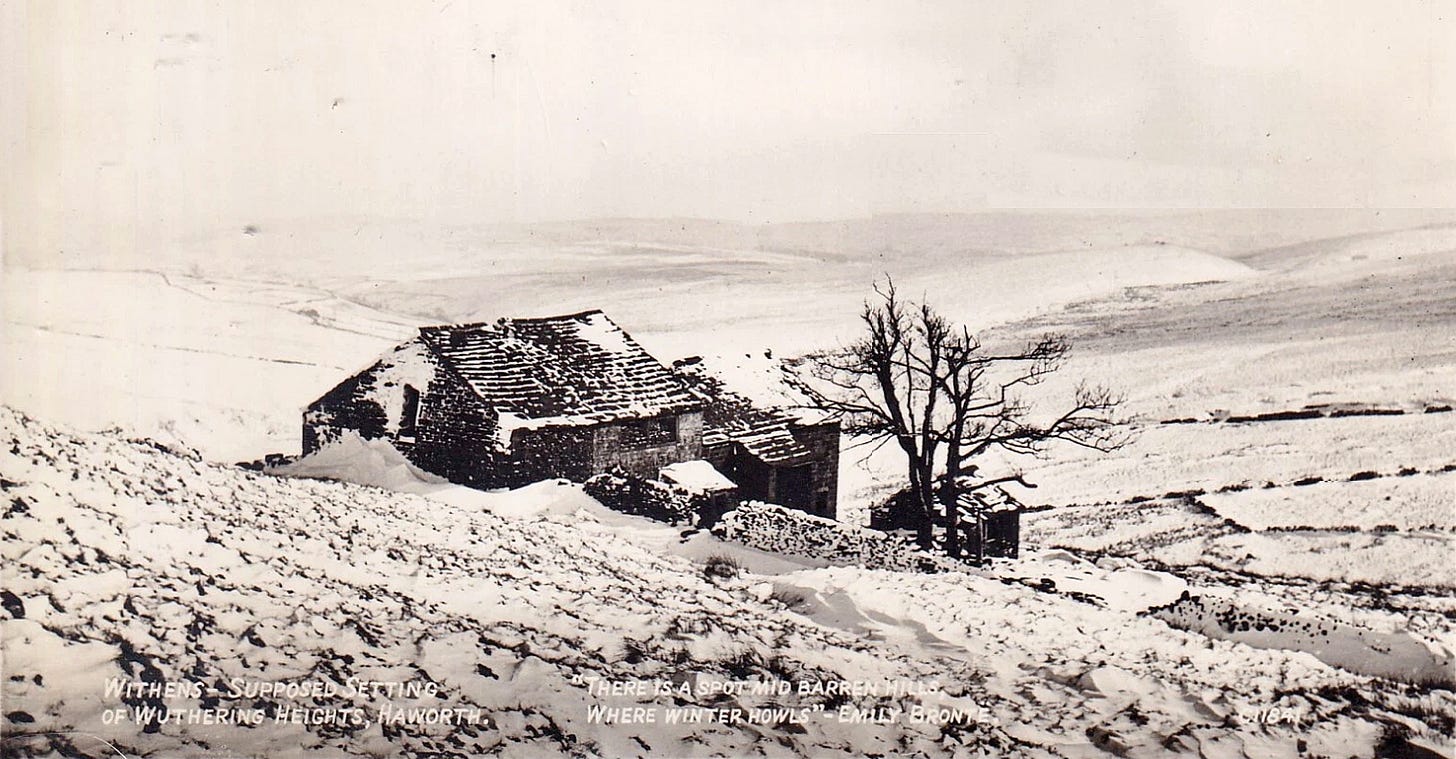 stone and slate hut in the snow on the moors stone and slate hut in the snow on the moors