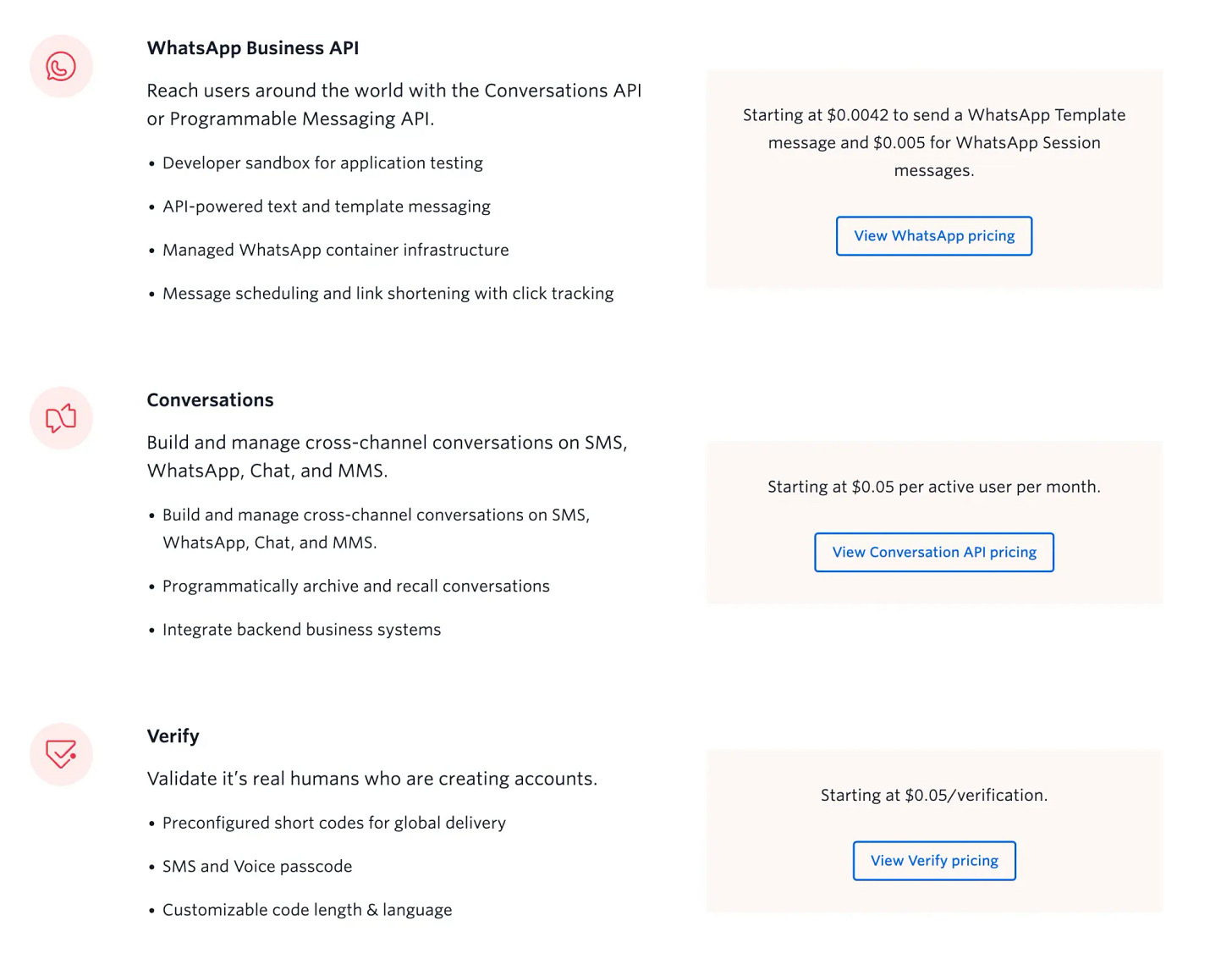 Twilio pricing