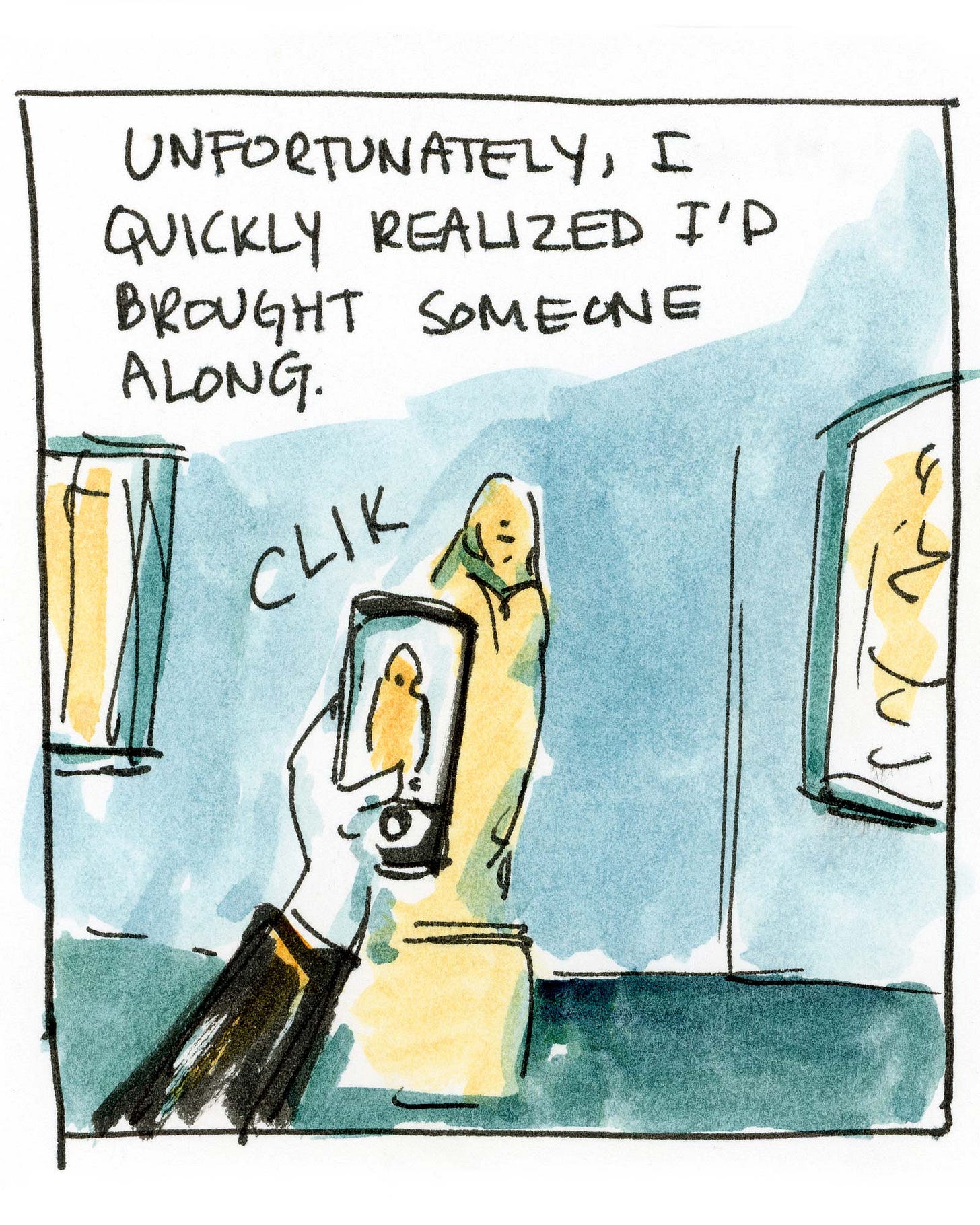 Diary comic about artist dates by K. Woodman-Maynard.