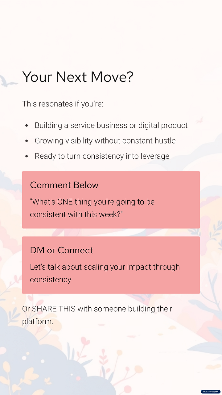 Consistency is the Quiet Work That Turns Scattered Effort Into Visible Momentum