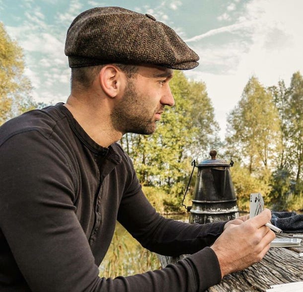 casquette vintage newsboy 1928 en pure wool- school-of-cool.com
