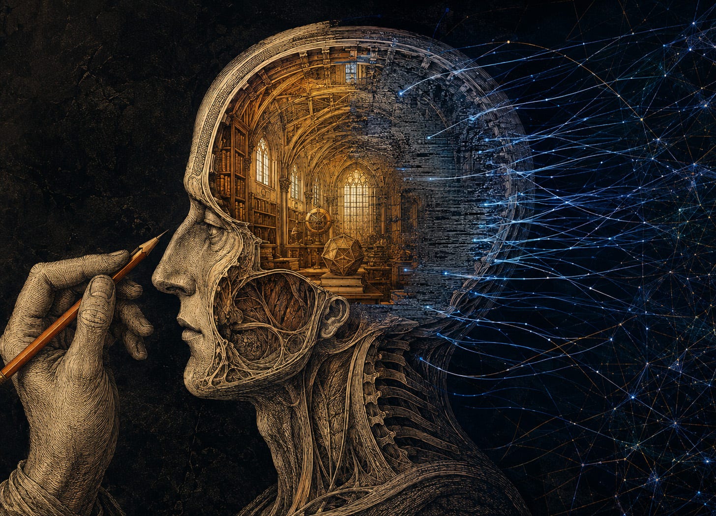 Illustration éditoriale — Grok et guerre cognitive, liberté intérieure menacée par l'IA face à l'esprit critique et la pensée autonome Illustration éditoriale — Grok et guerre cognitive, liberté intérieure menacée par l'IA face à l'esprit critique et la pensée autonome
