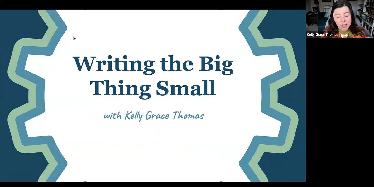 REPLAY: Writing the Big Thing Small 