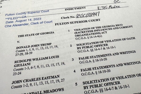 Here's a timeline of events leading up to Donald Trump's indictment in  Georgia | AP News