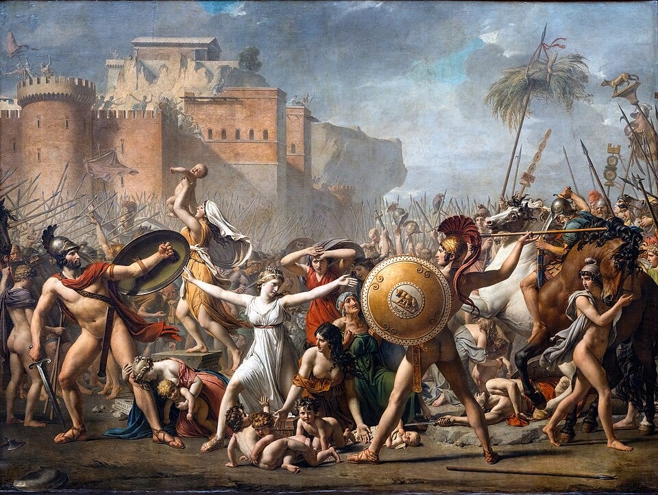 Fichier:The Intervention of the Sabine Women - David (Louvre INV 3691).jpg