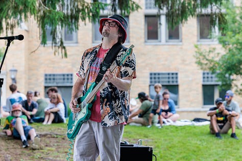 performers on the main stage at yellow spring street fair