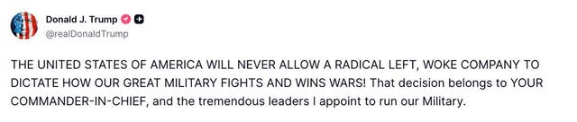 r/singularity - Trump goes on Truth Social rant about Anthropic, orders federal agencies to cease usage of products r/singularity - Trump goes on Truth Social rant about Anthropic, orders federal agencies to cease usage of products