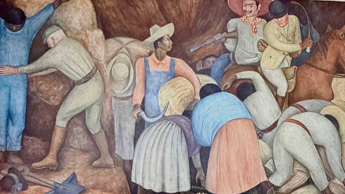 Diego Rivera Masterpiece at Agricultural College in Texcoco, Mexico