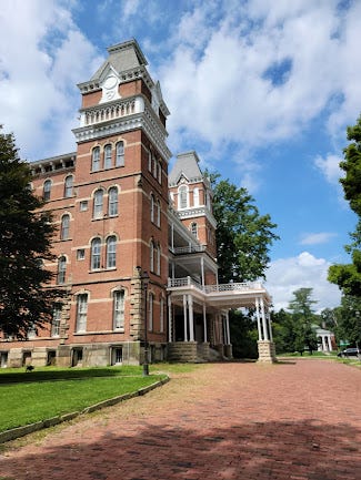 Large red brick, Victorian building