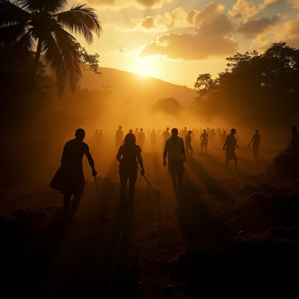 What Does This Image Reveal About the Lives of Enslaved Plantation Workers in 1820s Jamaica?