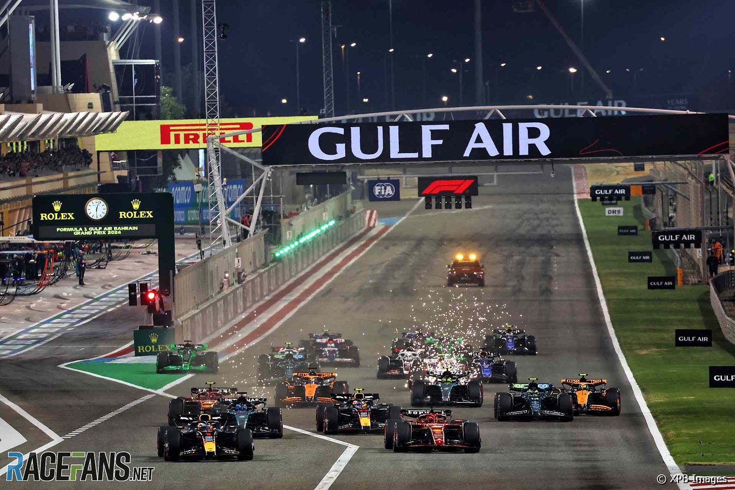 Start, Bahrain International Circuit, 2024