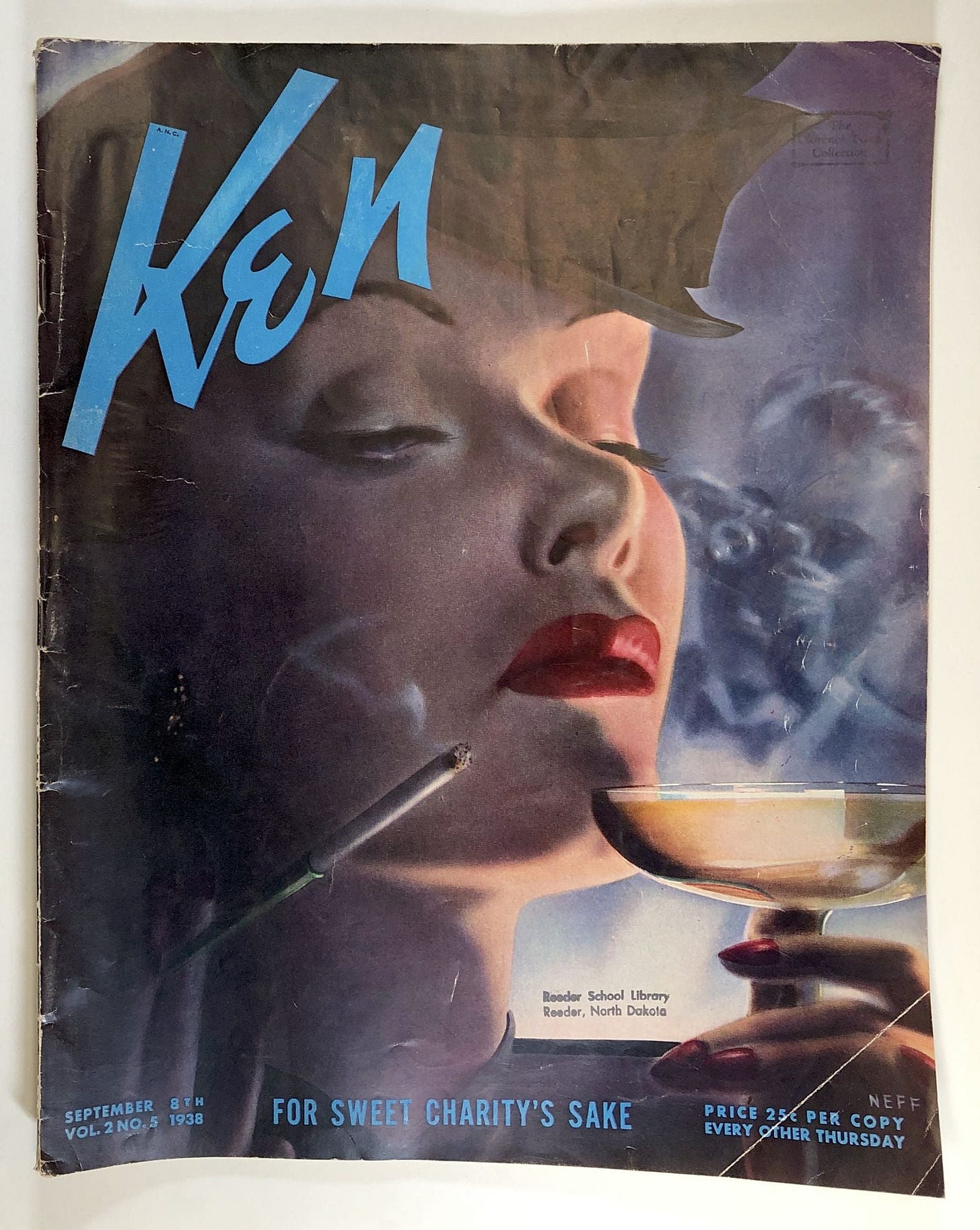 Ken magazine, September 8th, Vol. 2 No. 5, 1938 With Hemingway's False News  to the President by Ernest Hemingway on Common Crow Books