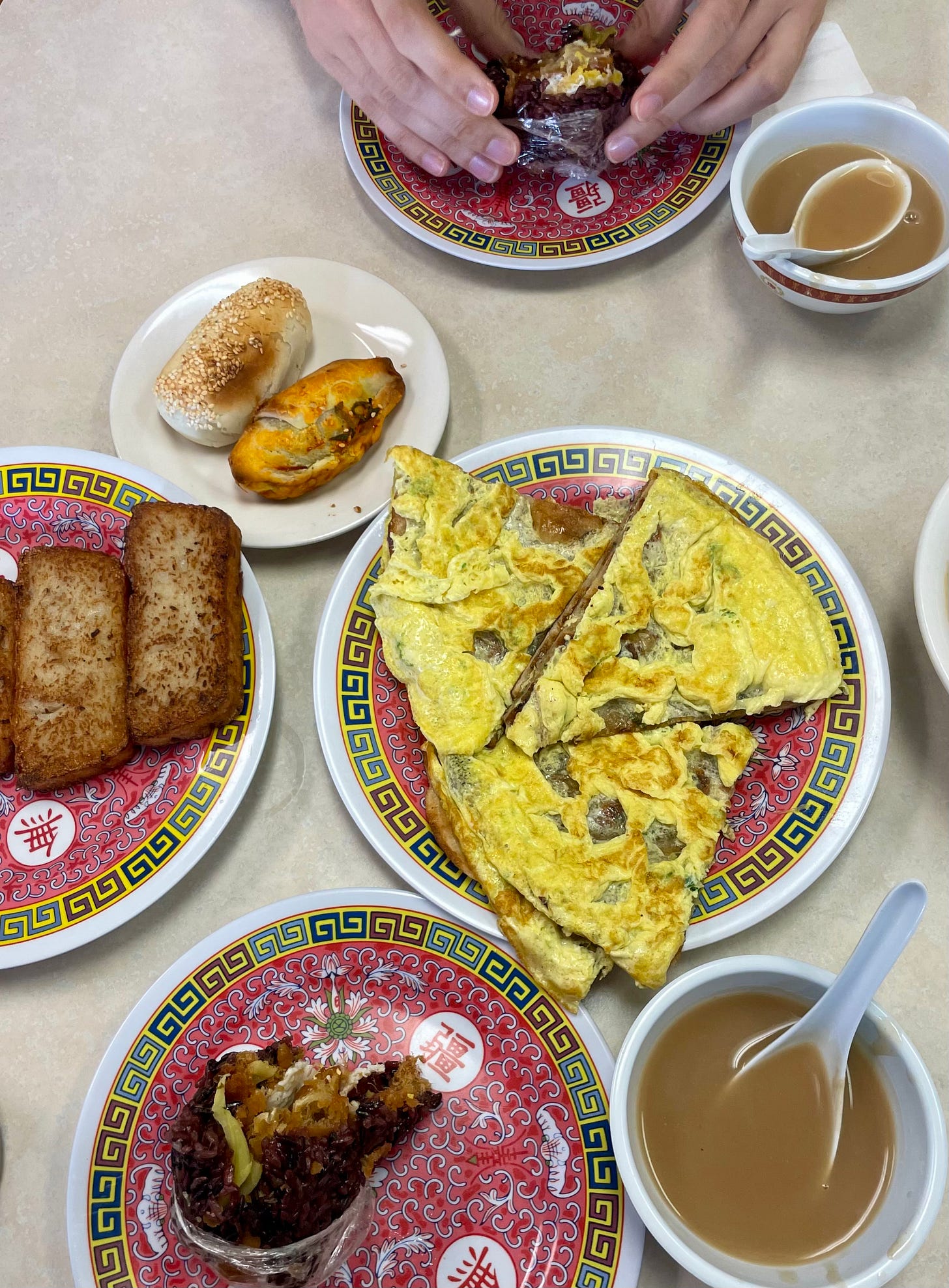 A Huge Tree Pastry spread